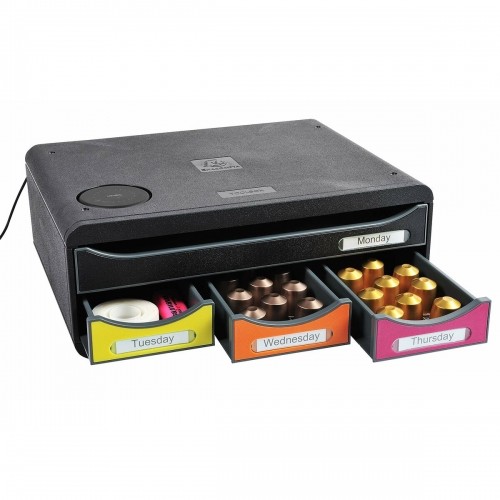 Multi-Purpose Organiser Exacompta Toolbox Mini 4 drawers A4 Black polystyrene 27 x 35,5 x 13,5 cm image 1