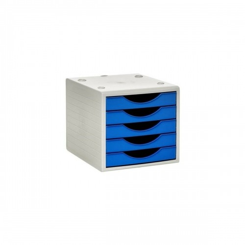 Modular Filing Cabinet Archivo 2000 ArchivoTec Serie 4000 Blue 5 drawers Din A4 Grey 34 x 27 x 26 cm image 1