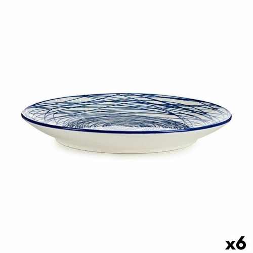 Vessia Блюдо для десертов Ø 20 cm Фарфор Синий Белый 6 штук image 1