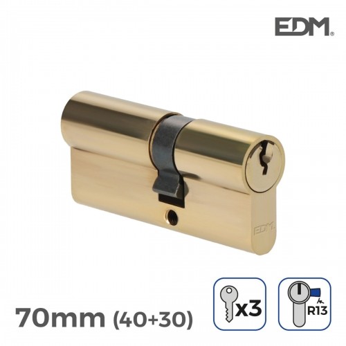 Cylinder EDM r13 European Short camlock Golden Brass (70 mm) image 1