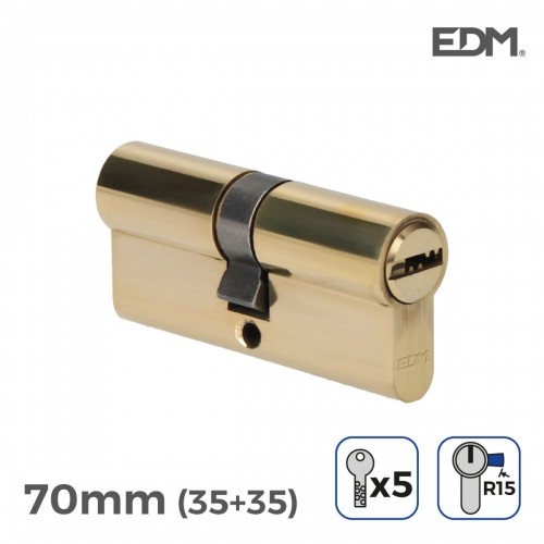 Cylinder EDM r15 European Long camlock Golden Brass (70 mm) image 1