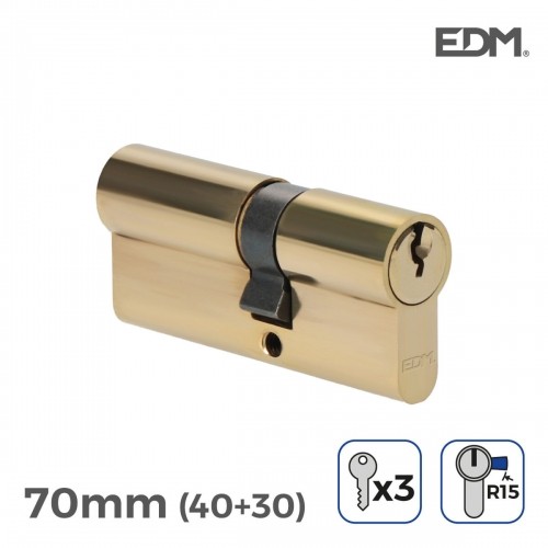 Cylinder EDM r15 European Long camlock Golden Brass (70 mm) image 1