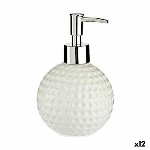 Soap Dispenser Golf Ceramic Metal White 12 Units (300 ml) image 1