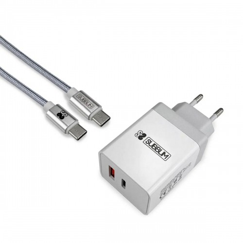 Сетевое зарядное устройство + Кабель USB A — USB C Subblim image 1