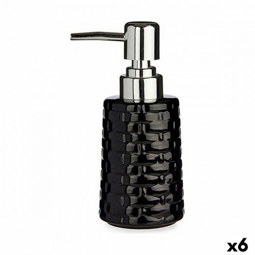 Berilo Дозатор мыла С облегчением Керамика Серебристый Чёрный Металл 6 штук (150 ml) image 1