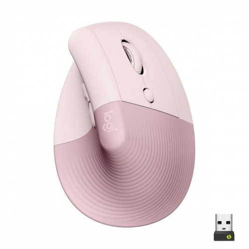 Ergonomic Optical Mouse Logitech Lift Pink Rose image 1