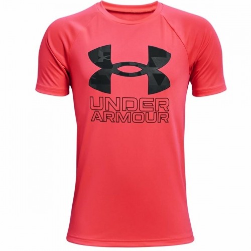 Children’s Short Sleeve T-Shirt Under Armour Tech Hybrid Red image 1