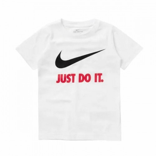 Детский Футболка с коротким рукавом Nike Swoosh Just Do It Белый image 1