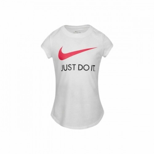 Child's Short Sleeve T-Shirt Nike Swoosh JDI White image 1