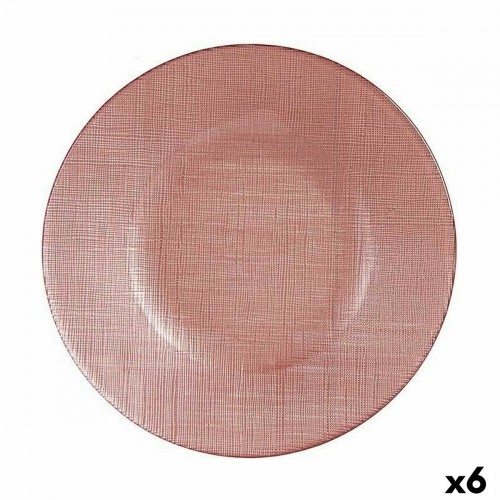 Vivalto Плоская тарелка Розовый Cтекло 6 штук (21 x 2 x 21 cm) image 1