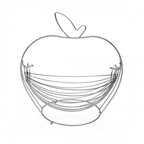Fruit Bowl Versa Grey Apple Steel (24,5 x 29,5 x 30 cm) image 1