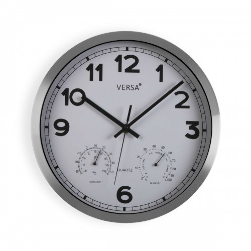 Sienas pulkstenis Versa Balts Alumīnijs (4 x 30 x 30 cm) image 1