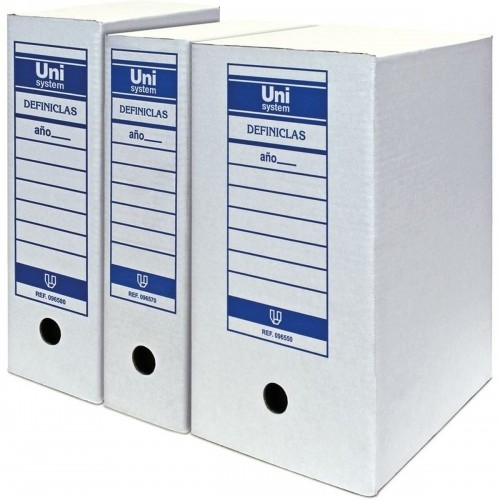 Файловый ящик Unipapel Unisystem Definiclas Белый Картон Din A4 50 штук image 1