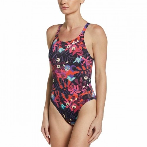 Women’s Bathing Costume Nike Fastback flora Purple image 1