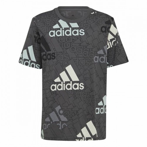 Child's Short Sleeve T-Shirt Adidas Brand Love  Black image 1