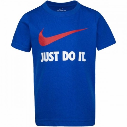 Child's Short Sleeve T-Shirt Nike Swoosh Blue image 1