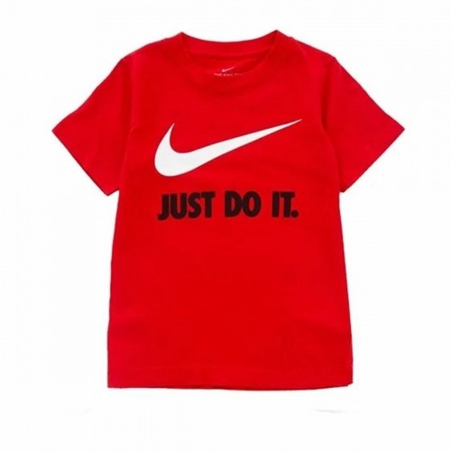 Child's Short Sleeve T-Shirt Nike Swoosh Red image 1