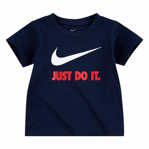 Child's Short Sleeve T-Shirt Nike Swoosh Navy Blue image 1