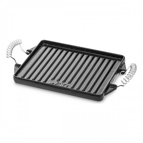 Grill hotplate Vaello Rectangular Black Enamelled Steel (27 x 21 cm) image 1