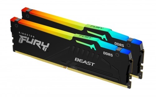 Kingston Memory DDR5 Fury Beast RGB 32GB(2*16GB)/6000 CL36 black EXPO image 1