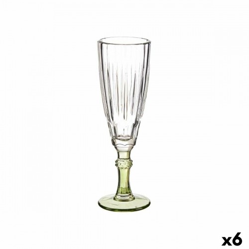 Vivalto Šampanieša glāze Exotic Stikls Zaļš 6 gb. (170 ml) image 1
