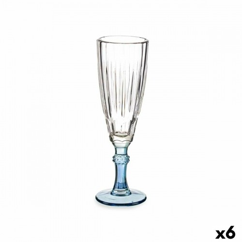 Champagne glass Exotic Crystal Blue 6 Units (170 ml) image 1