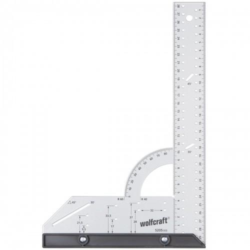 Set square Wolfcraft 5205000 Steel (200 x 300 mm) image 1