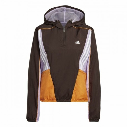 Women’s Hoodie Adidas Hyperglam Brown image 1