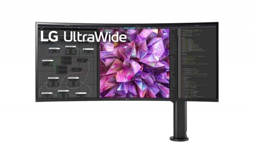 LCD Monitor|LG|38"|Curved/21 : 9|Panel IPS|3840x1600|21:9|60Hz|Matte|5 ms|Speakers|Swivel|Height adjustable|Tilt|Colour Black / White|38WQ88C-W image 1