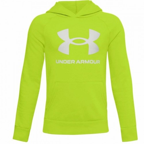 Children’s Hoodie Under Armour Rival Big Logo 1 Lime green image 1