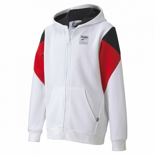 Bērnu Sporta Jaka Rebel Puma Block Full-Zip Hoodie  Balts image 1