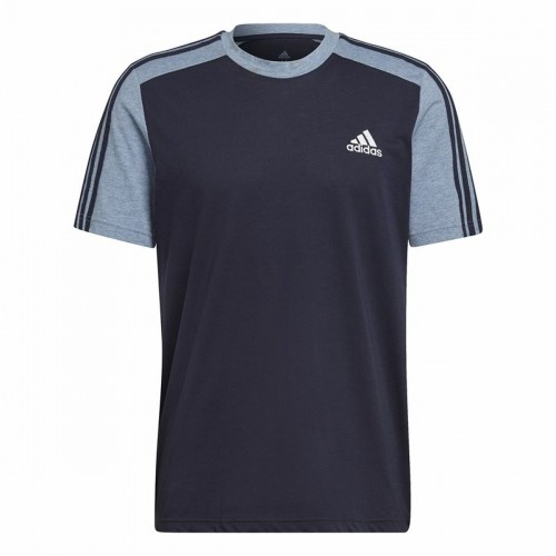 Men’s Short Sleeve T-Shirt Adidas Essentials Mélange Dark blue image 1