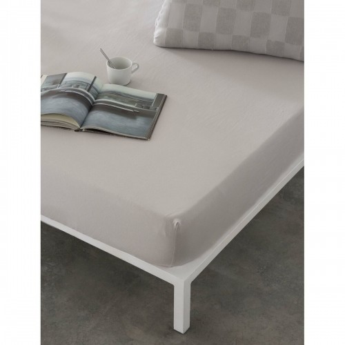 Fitted bottom sheet Naturals ELBA Light grey 150 x 200 (King size) image 1