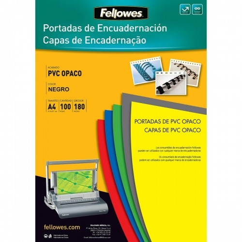 Pārvalks Fellowes 100 gb. Grāmatas vāks Melns A4 image 1