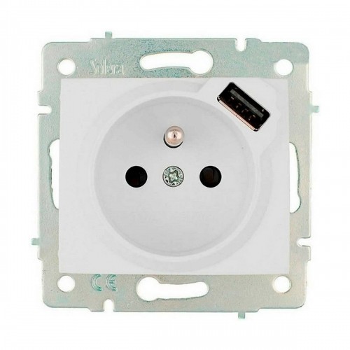 Plug-in base Solera erp60fusb USB Eiropietis 250 V 16 A Iegremdēts, iebūvēts image 1