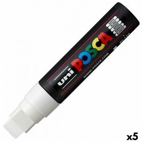 felt-tip pens POSCA PC-17K White 5 Units image 1