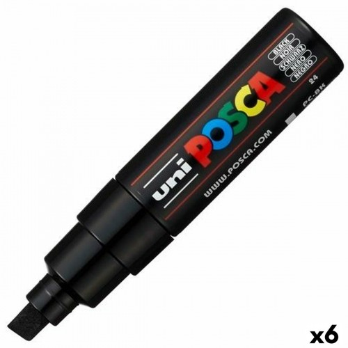 Marķieris POSCA PC-8K Melns 6 gb. image 1