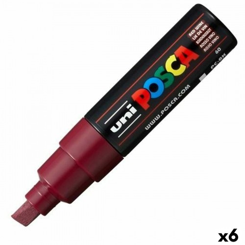 Фетр POSCA PC-8K Тёмно Бордовый 6 штук image 1