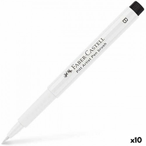 Felt-tip pens Faber-Castell Pitt Artist White (10 Units) image 1