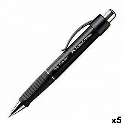 Pen Faber-Castell Grip Plus Ball M Black 5 Units image 1