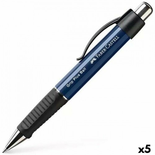 Pen Faber-Castell Grip Plus Ball M Blue (5 Units) image 1