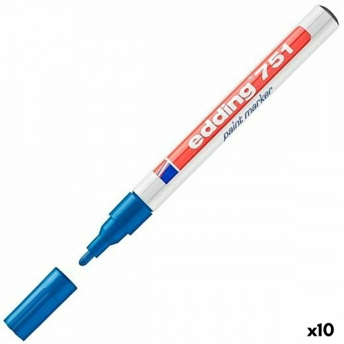 Permanent marker Edding 751 Blue (10 Units) image 1