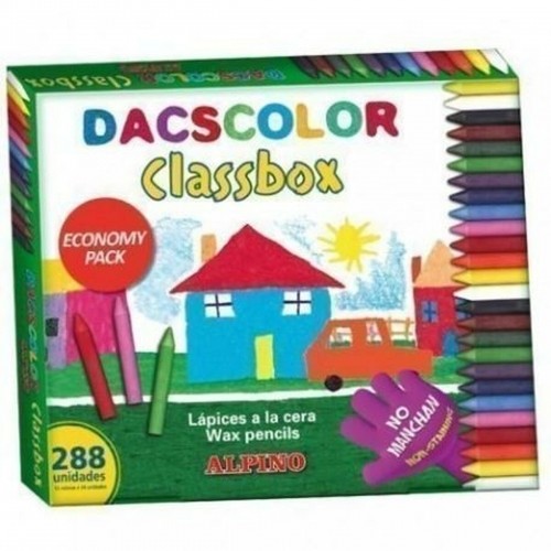 Coloured crayons Alpino Dacscolor 288 Units Box Multicolour image 1