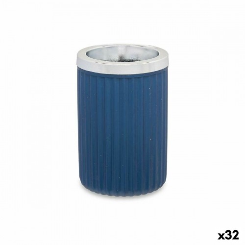 Glass Toothbrush Holder Blue Plastic 32 Units (7,5 x 11,5 x 7,5 cm) image 1