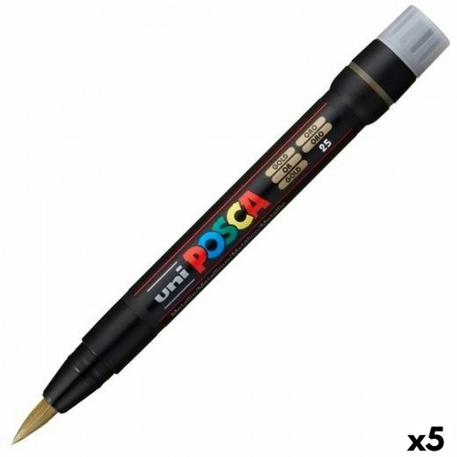 Felt-tip pens POSCA PCF-350 Golden (5 Units) image 1