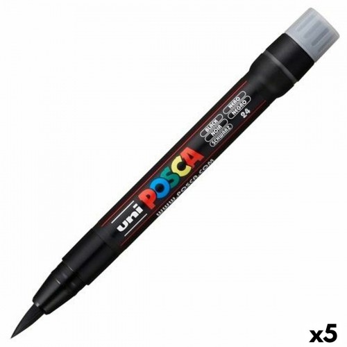 Felt-tip pens POSCA PCF-350 Black (5 Units) image 1