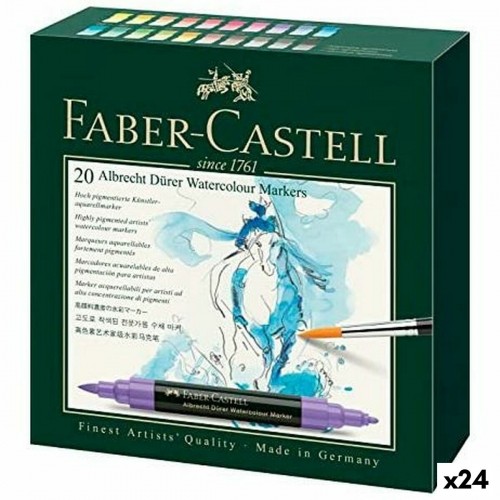 Set of Felt Tip Pens Faber-Castell Watercolours Case (24 Units) image 1