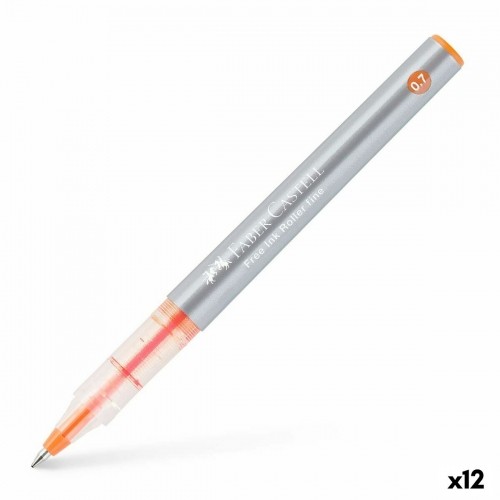 Liquid ink pen Faber-Castell Roller Free Ink Orange 0,7 mm (12 Units) image 1