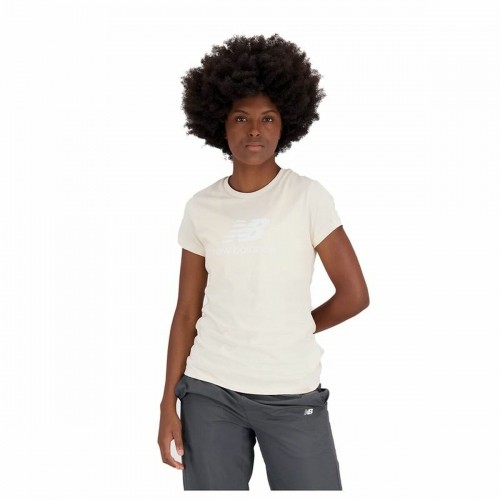 Sieviešu Krekls ar Īsām Piedurknēm New Balance Essentials Bēšs image 1