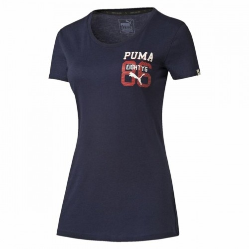 Sieviešu Krekls ar Īsām Piedurknēm Puma Style Athl Tee Tumši zils image 1